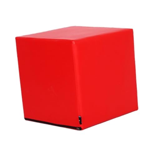 F Fityle Cube Stuhl Ziegelstuhl tragbare Lieferungen Footstool Block Haus Sitzgelegenheiten für Body Building Training Patio Pilates Pilates, Rot von F Fityle