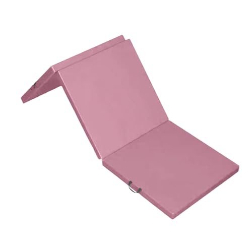 F Fityle Dreifach Faltbare Trainingsmatte, Gymnastikmatte für Männer und Frauen, mit Tragegriffen, 1,8 x 6 x 5 cm, Yogamatte, Dicke Gymnastikmatte für, ROSA von F Fityle