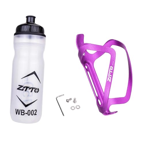 F Fityle Fahrrad-Wasserflasche, 750 ml, mit Halterung, Fahrradzubehör mit Montageaufsatz für Lange Fahrten, lila F Fityle Fahrrad-Wasserflasche, 750 ml, mit Halterung, Fahrradzubehör mit Montageaufsatz für Lange Fahrten, lila von F Fityle