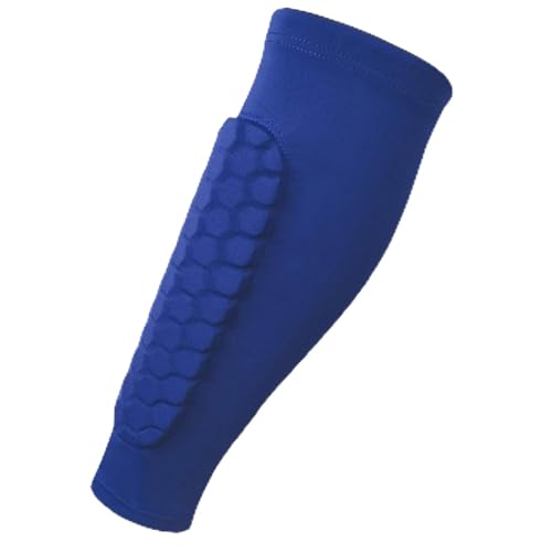 F Fityle Leg Sleeves Football, Schienbeinschoner Fußball Erwachsene, Fußball Bein ärmel Atmungsaktiv, Kompressions Wadenärmel, Schienbeinschoner für Fußball Männer für Sportler, blau M von F Fityle