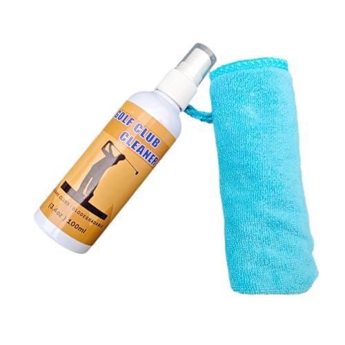 F Fityle Golf-Griffreiniger, Schmutz- und Sandentferner, 100 ml, leichte, kompakte Golf-Reinigungslösung, Golfschläger-Reinigungsspray für Eisen, Schuhe von F Fityle