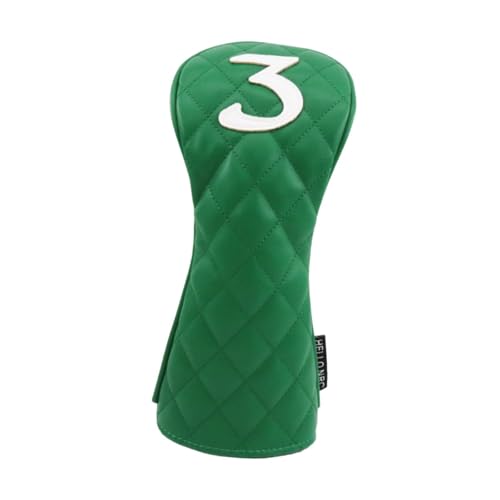 F Fityle Golf Holz Headcover Tragbare Anti Scratch Wasserdicht Lange Hals Golf Holz Kopf Abdeckung Schutzhülle Golfer Geschenk, GrÜn, 3 von F Fityle