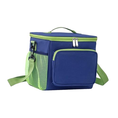 F Fityle Isolierte Kühltasche, tragbare Thermotasche für Reisen, Camping, Büro, Picknick, Blau von F Fityle