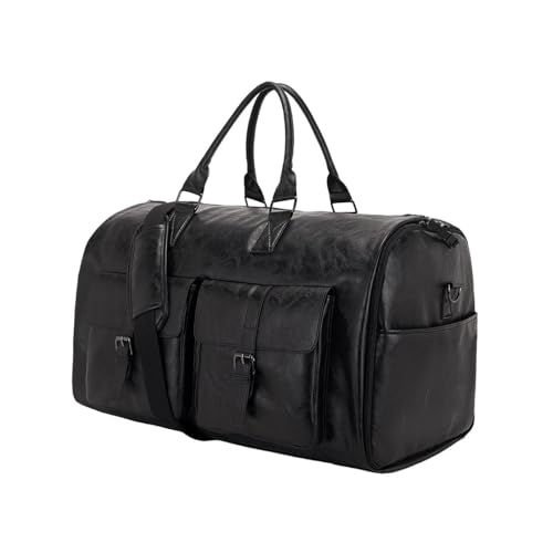 Kleider-Seesack, große Mehrzwecktasche für Übernachtungen, tragbare Business-Reisetasche, Schwarz von F Fityle