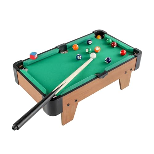 F Fityle Mini-Billard-Tischspiel, Desktop, leicht, tragbar, mit Stöcken und Bällen, Tisch-Billard, Indoor-Spiel, Spielzeug für Eltern und Kinder, 48x27x16cm von F Fityle