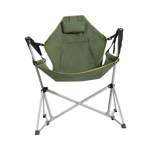 F Fityle Outdoor-Liegestuhl mit Aufbewahrungstasche, Kleiderbügel, Angelsitz, Hängematte, Campingstuhl für Garten, Strand, Angeln, Reisen, Grün und L von F Fityle