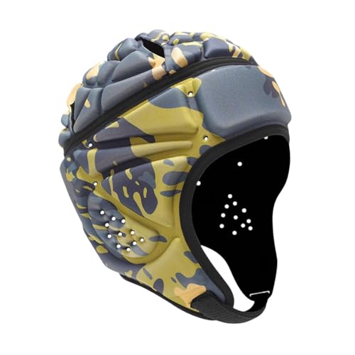 F Fityle Rugby-Helm, Schutzkappe, stoßfest, Rugby-Kopfschutz, Rugby-Kopfbedeckung für Fußball, Flagge, Fußball, Pitcher, Frauen und Männer, Khaki von F Fityle