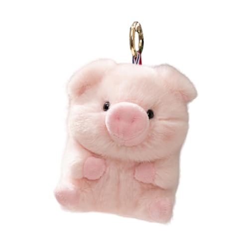 F Fityle Schlüsselanhänger mit Cartoon-Tiermotiv, Plüsch, Anhänger, Accessoire, kreativer Schlüsselanhänger, Puppe, Schlüsselanhänger für Geschenk, Rucksack, Schwein von F Fityle