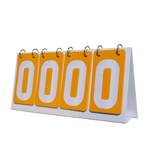 F Fityle Sport-Anzeigetafel, 4-stellig, Score Keeper, Flip-Nummer, Anzeigetafel, Tisch-Score- für Fußball, Gelb F Fityle Sport-Anzeigetafel, 4-stellig, Score Keeper, Flip-Nummer, Anzeigetafel, Tisch-Score- für Fußball, Gelb von F Fityle