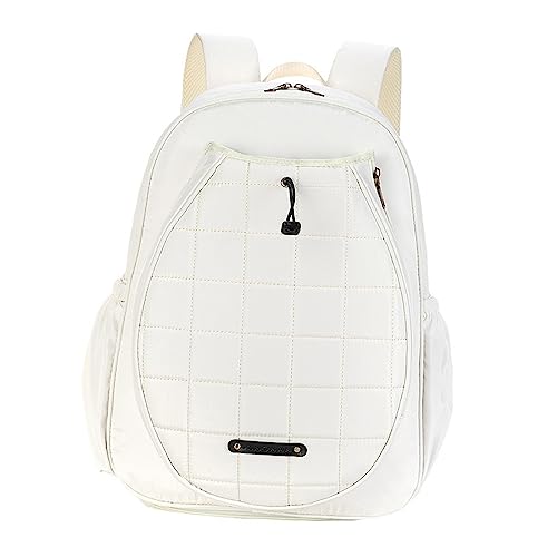 F Fityle Unisex Tennisrucksack, Badminton Schläger Rucksack, Pickleball-Paddel Rucksack, Tennis Backpack Erwachsene, Tennisschläger Rucksack für Tennis-/Pickleball-/Badminton-/Squashschläger, Weiß von F Fityle