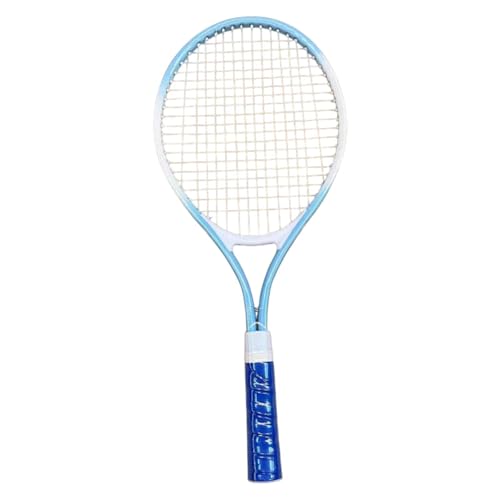 F Fityle Tennisschläger, Tennisausrüstung, stoßfester, tragbarer, hochfester Tennisschläger mit Nylonsaiten für Anfänger im Garten, Blau von F Fityle