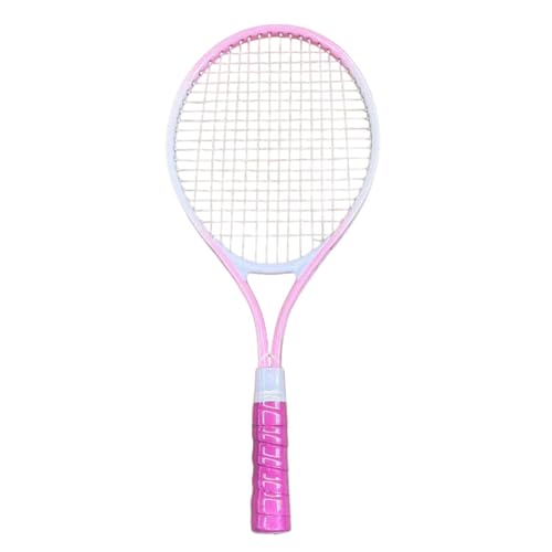 F Fityle Tennisschläger, Tennisausrüstung, stoßfester, tragbarer, hochfester Tennisschläger mit Nylonsaiten für Anfänger im Garten, Rosa von F Fityle