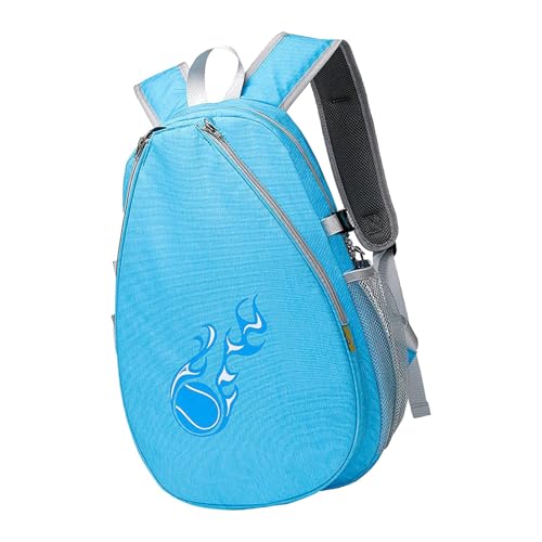 F Fityle Tennisschlägertasche, Pickleball-Schläger-Rucksack, Reißverschluss, wasserdicht, tragbar, für Erwachsene, Badminton-Paddel, Sporttasche, Himmelblau von F Fityle