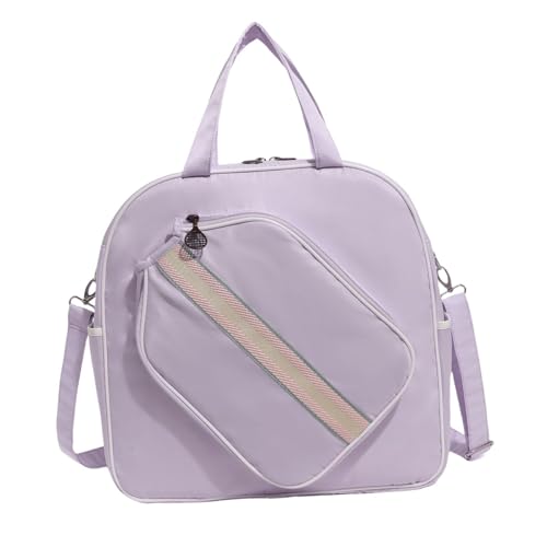 F Fityle Tennistasche, Tennisschlägertasche, Outdoor-Sporttasche, Verstellbarer Schultergurt, große Kapazität, Tennis-Einkaufstasche, Schläger-Tragetasche, Purple Style A von F Fityle