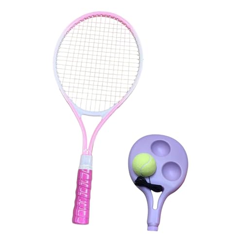 F Fityle Tennistrainer, Ball, Tennis-Trainingsgerät mit Schnur, Leichter Tennisschläger zum Selbsttraining für drinnen und draußen, Rosa von F Fityle