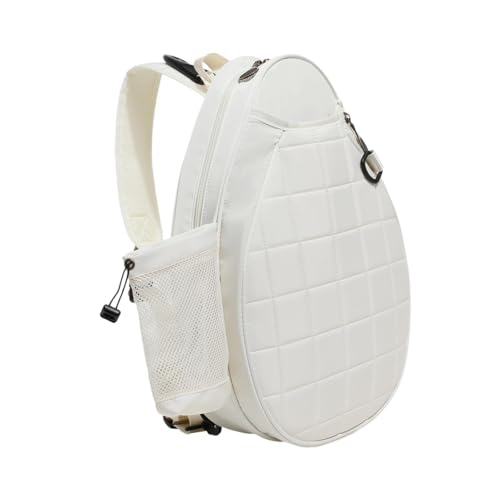 F Fityle Umhängetasche für Tennisschläger, Tennistasche, wasserabweisender Mehrzweck-Schlägerhalter, Tennis-Tragetasche, Badminton-Schlägertasche, Weiß von F Fityle