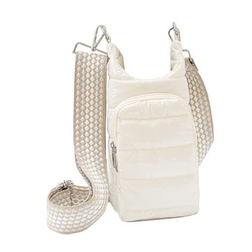 F Fityle Wasserflaschenhalter mit Tragegurt, Tasche für Reisen und Angeln, Beige von F Fityle