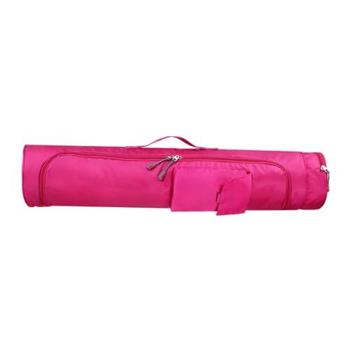 F Fityle Yogamatten-Tasche mit verstellbarem Riemen für Damen, leichte Sporttasche mit Reißverschluss, Yogamatten-Träger, Schultertasche für das Übungstraining, Rose Rot von F Fityle