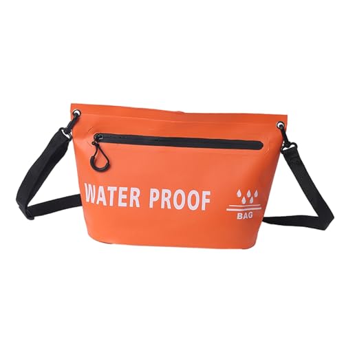 F Fityle wasserdichte Umhängetasche, wasserdichte Trockentasche, Sack-Geldbörse, Umhängetasche, Handtasche für Driften, Camping, Bootfahren, Trekking, Damen, Orange von F Fityle