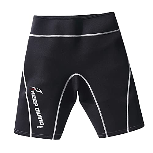 FITYLE Damen Herren Neopren Shorts Hose, 2mm Neoprenanzug Shorts Warmhalten Badehose zum Schwimmen Wassergymnastik Surfen Schnorcheln, Weiß XL FITYLE Damen Herren Neopren Shorts Hose, 2mm Neoprenanzug Shorts Warmhalten Badehose zum Schwimmen Wassergymnastik Surfen Schnorcheln, Weiß XL von F Fityle