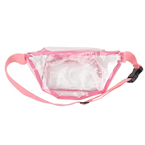 Transparente PVC-Hüfttasche – Wasserabweisende Mehrzweck-Gürteltasche mit Reißverschluss für Reisen, Veranstaltungen und den täglichen Gebrauch (Rosa) von F&Y