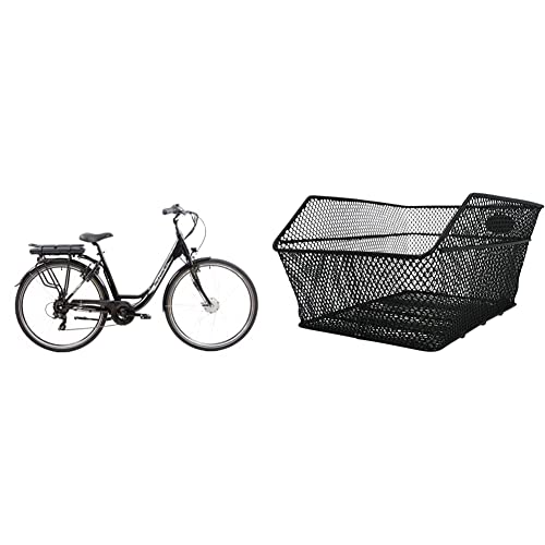 F.lli Schiano E-Moon 28 Zoll, City E-Bike mit 250W Motor, 7-Gang-Getriebe, in Schwarz & Fischer Gepäckträgerkorb School, Fahrradkorb, engmaschig, diebstahlsicher, Tragkraft 25 kg, schwarz F.lli Schiano E-Moon 28 Zoll, City E-Bike mit 250W Motor, 7-Gang-Getriebe, in Schwarz & Fischer Gepäckträgerkorb School, Fahrradkorb, engmaschig, diebstahlsicher, Tragkraft 25 kg, schwarz von F.lli Schiano