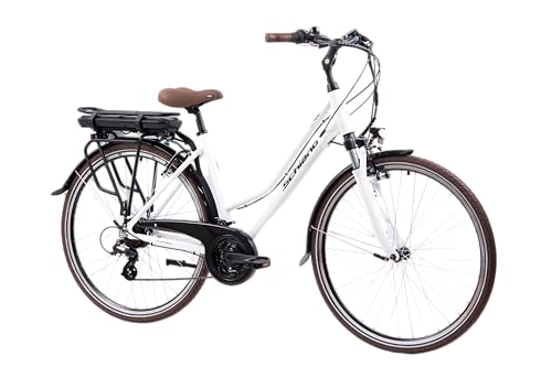 F.lli Schiano E-Ride 28 Zoll E-bike Pedelec , e bike Elektrofahrräder für Erwachsene Herren / Damen bis 25 km/h comfort trekking electric Fahrrad mit Fahrradzubehör Akku Kettenschutz Korb Damenfahrrad von F.lli Schiano