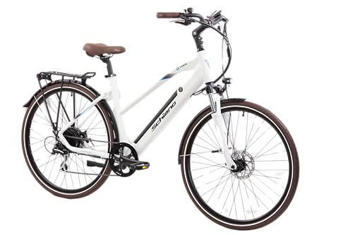 F.lli Schiano E-Voke 28 Zoll E-bike Pedelec , e bike Elektrofahrräder für Erwachsene Herren / Damen bis 25 km/h comfort trekking electric Fahrrad mit Fahrradzubehör Akku Kettenschutz Federgabel von F.lli Schiano