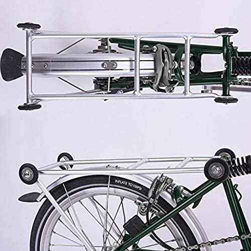 F+ Komplettes Set für Brompton (Rack + 4 Räder) silberfarben von F+