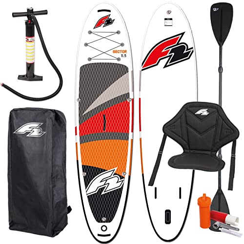 2023 F2 Sector SUP 11,5' RED - Stand UP Paddle Board + KAJAKPADDEL + Sitz von F2