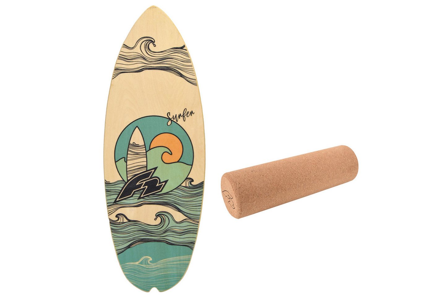 F2 Balanceboard F2 Set Balance Board Halfshell 88x32cm mit Korkrolle F2 Balanceboard F2 Set Balance Board Halfshell 88x32cm mit Korkrolle von F2
