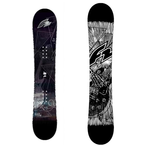 F2 Herren Snowboard Black Deck Freeride/Freestyle 157mw cm Schwarz 2023/24 von F2