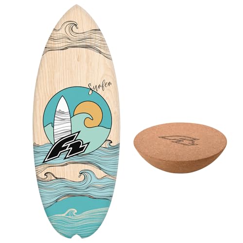 F2 Set Balance Board Halfshell 80x30cm mit Kork Halbkugel F2 Set Balance Board Halfshell 80x30cm mit Kork Halbkugel von F2