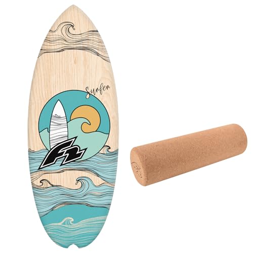F2 Set Balance Board Halfshell 80x30cm mit Korkrolle F2 Set Balance Board Halfshell 80x30cm mit Korkrolle von F2