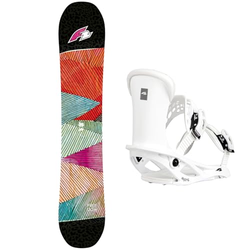 F2 Set Damen Snowboard Freedom 147cm mit Bindung Pipe Girl M von F2