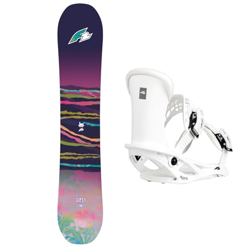 F2 Set Damen Snowboard Gipsy 139cm mit Bindung Pipe Girl M von F2