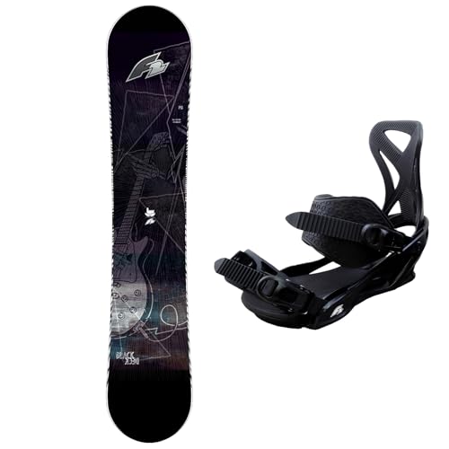 F2 Set Herren Snowboard Blackdeck extra Wide 163w cm mit Bindung Sonic Pro L von F2