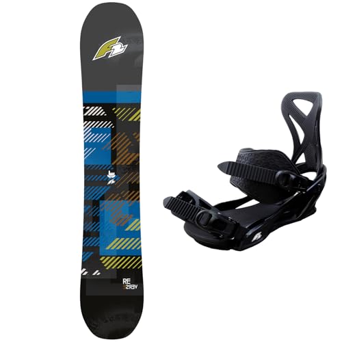 F2 Set Herren Snowboard Reverse Blue 143cm mit Bindung Sonic Pro M von F2