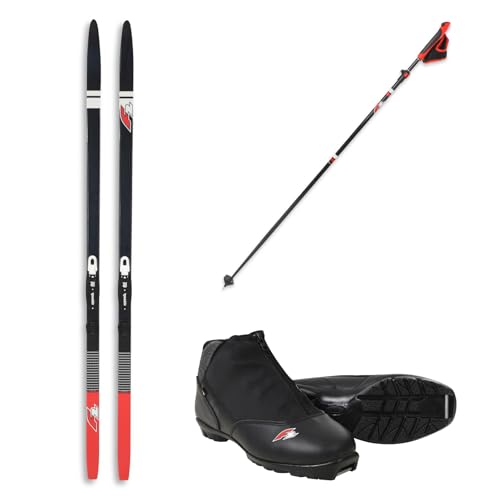 F2 Set Ski Ride CC 185cm+Langlaufschuh Ride CC Gr. 42 +Skistock 120-170cm von F2