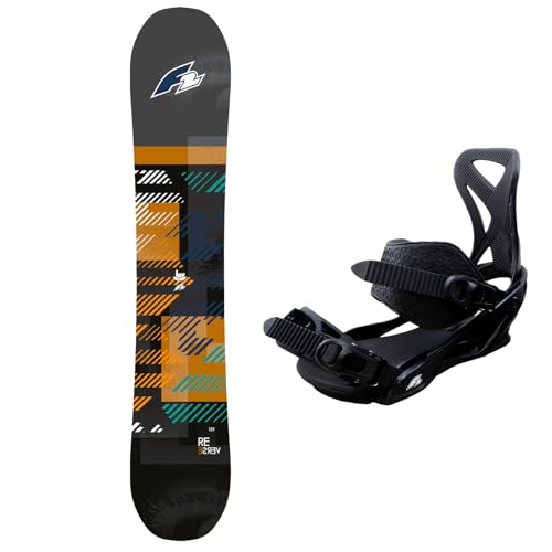 F2 Set Snowboard Reverse Orange 143cm mit Bindung Sonic Pro M von F2