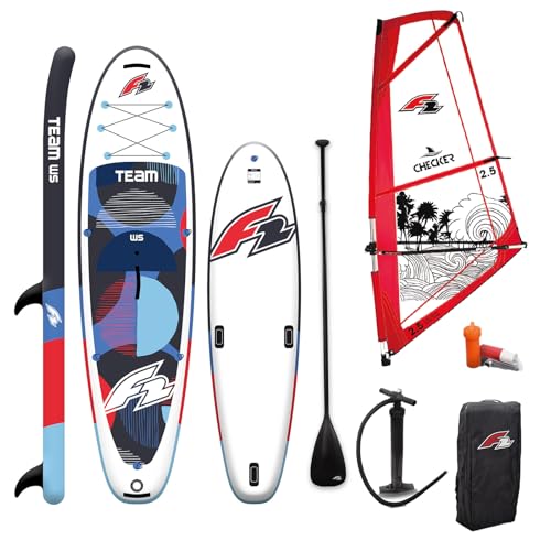 F2 Set Team SUP 10'5" mit Windsurfsegel Checker 5qm von F2