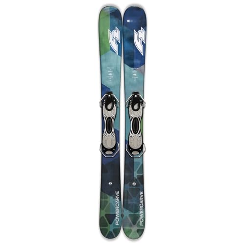 F2 Snowblades Powercarve Blau 99cm Set mit Bügelbindung Fun Ski Kurzski von F2