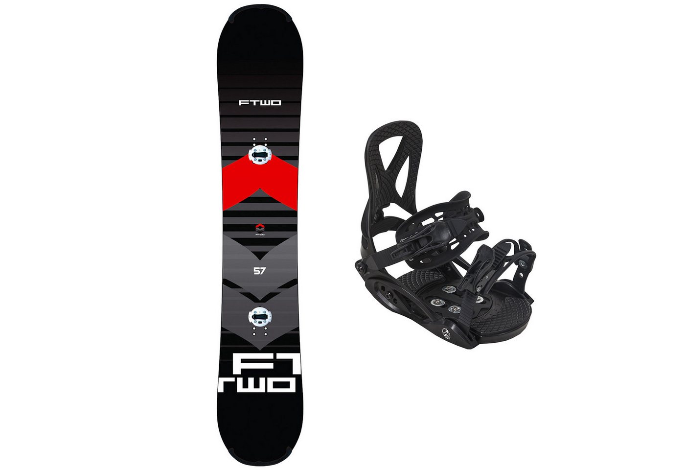 F2 Snowboard F2 Set Junior Snowboard Rental 110cm mit Bindung Eco Pure S von F2