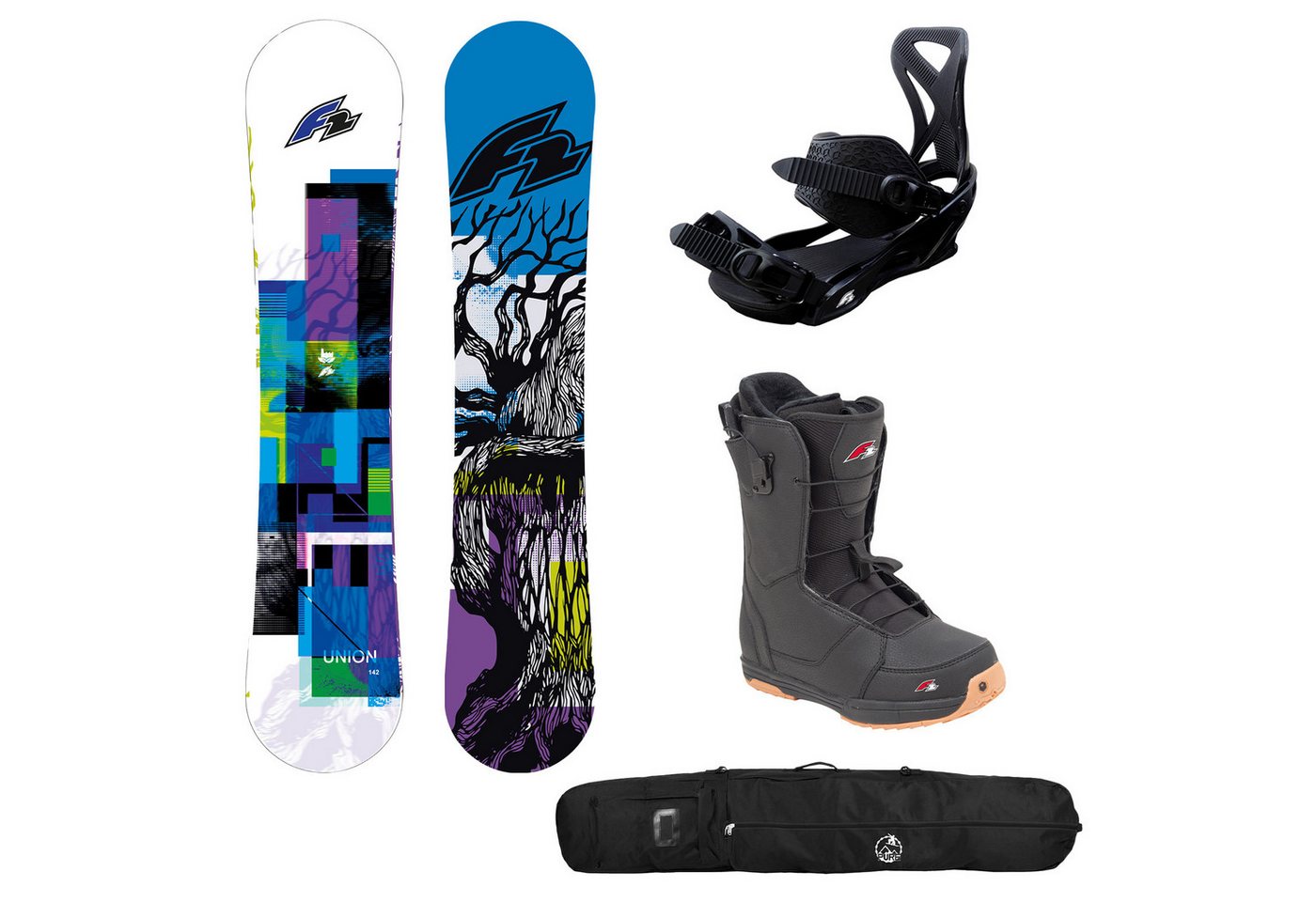 F2 Snowboard F2 Snowboard Set Union Blau 151cm + Bindung M + Boots Air Gr. 42 + Bag F2 Snowboard F2 Snowboard Set Union Blau 151cm + Bindung M + Boots Air Gr. 42 + Bag von F2
