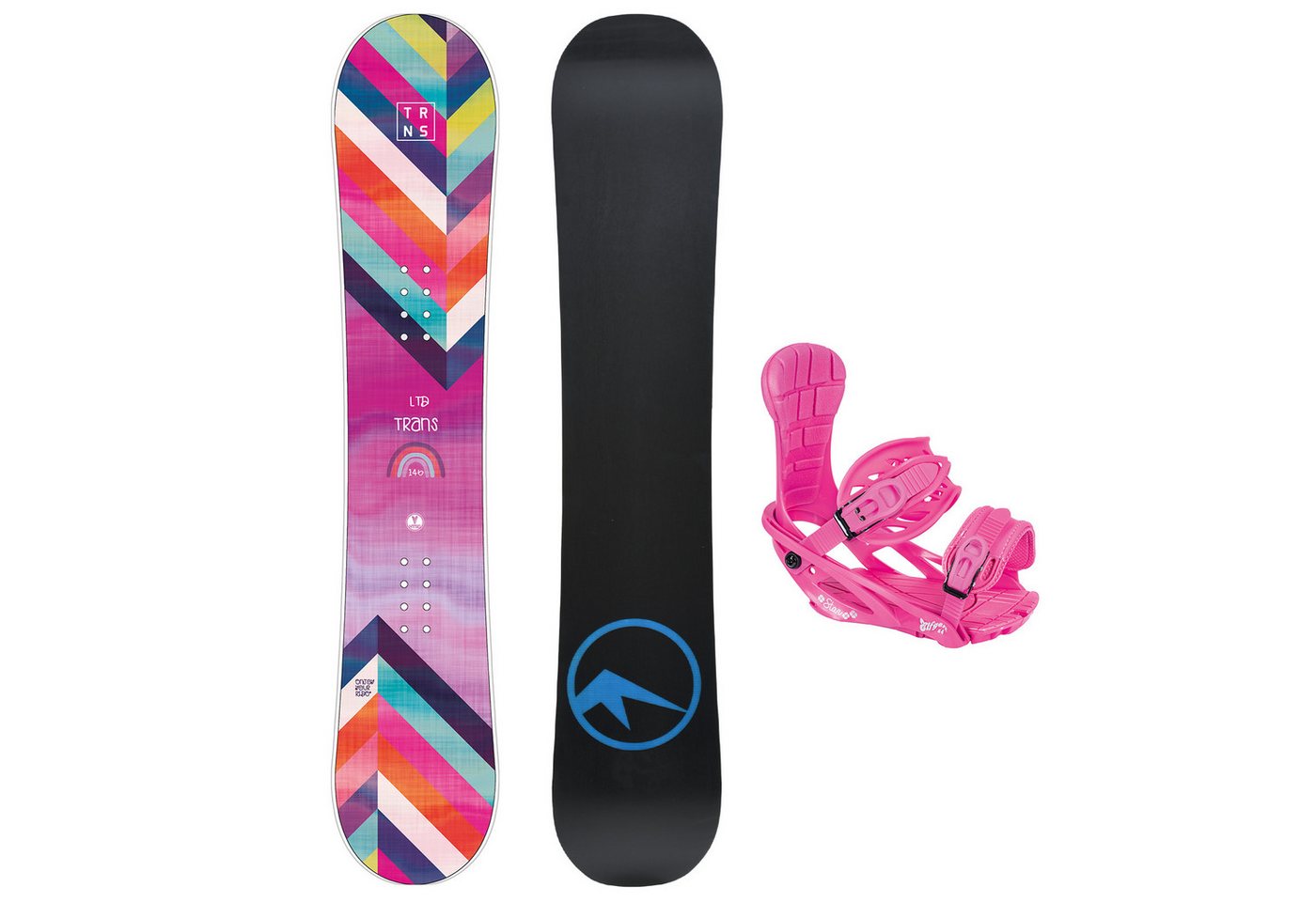 F2 Snowboard Trans Damen Snowboard Set LTD 146 cm Multicolor + Pipe M Bindung von F2