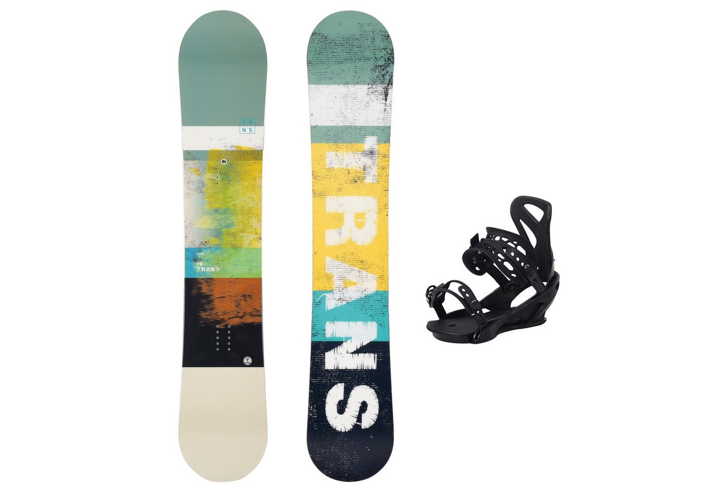 F2 Snowboard Trans Snowboard FE 143 cm Grün + Team Pro M Bindung von F2