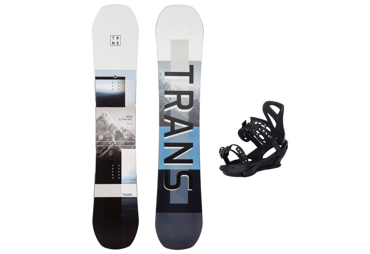 F2 Snowboard Trans Snowboard Set Ultralight Wood 157 cm + Team Pro L Bindung von F2