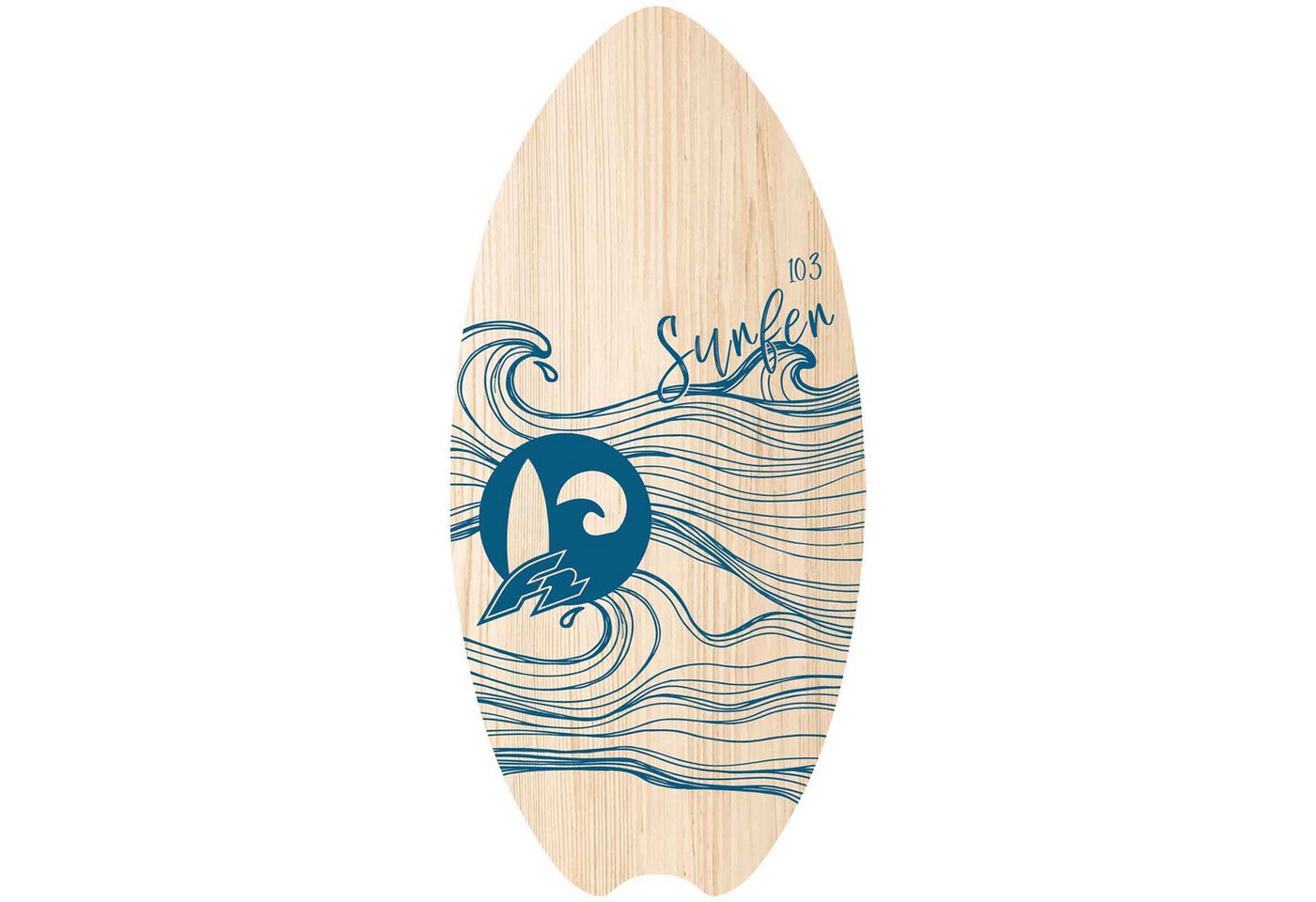 F2 Wellenreiter F2 Skimboard Skim Board Wood Surfer 103cm Blau 2024/25 von F2