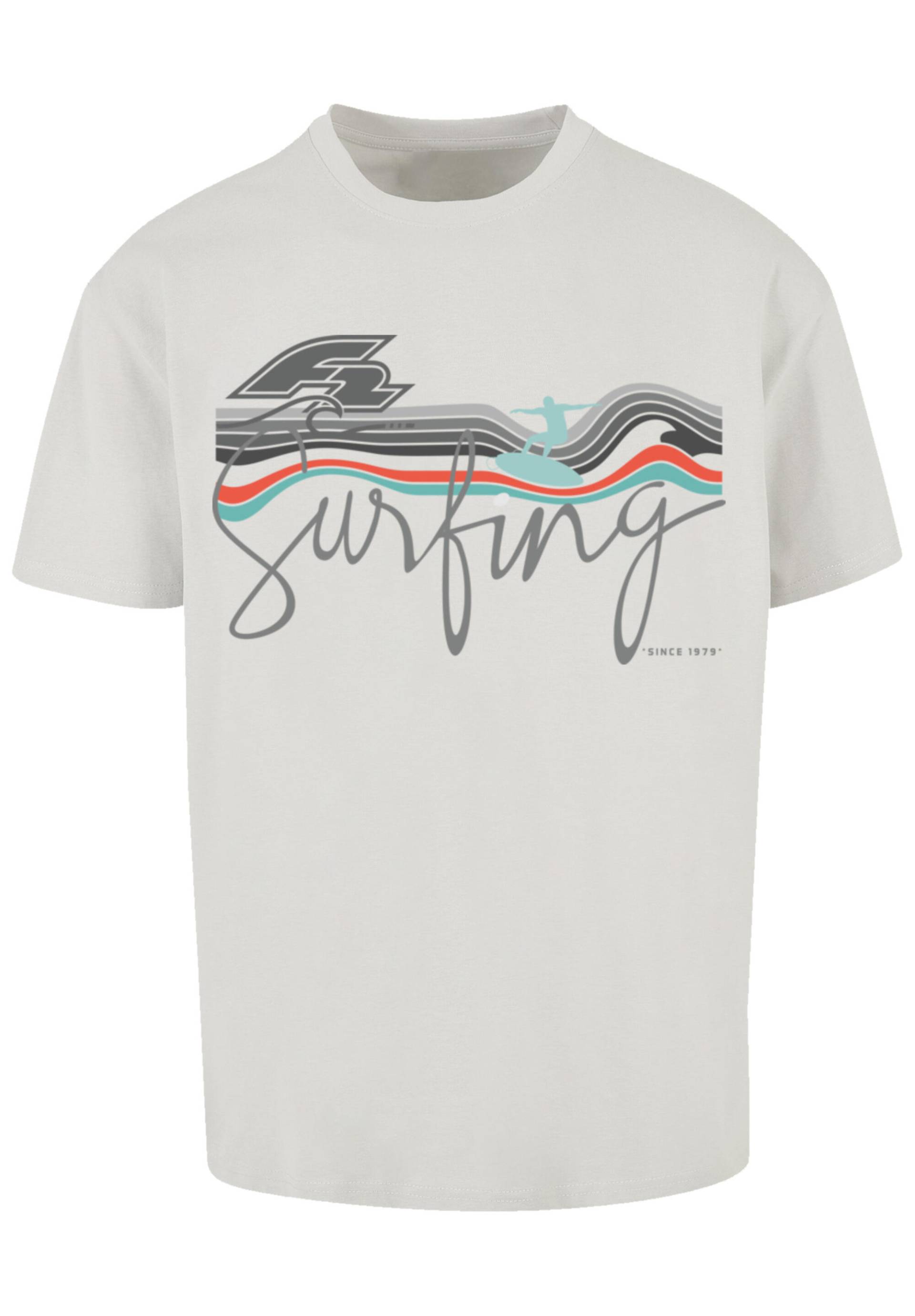 Oversize T-Shirt F2 Surfing Sommer Sport hellgrau keine Funktion von F2