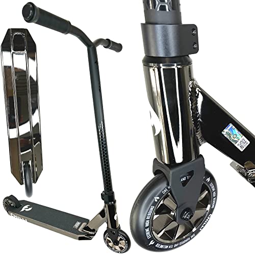 Chilli Pro Rocky V3 Stunt-Scooter Integrated Headset Park-Trick-Tret-Roller Schwarz/Blackchrome + Fantic26 Griptape Chilli Pro Rocky V3 Stunt-Scooter Integrated Headset Park-Trick-Tret-Roller Schwarz/Blackchrome + Fantic26 Griptape von F26